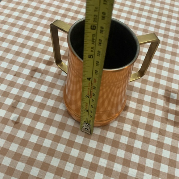 Vintage Copper Mug with Brass Handles - Picture 2 of 5